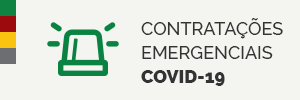 Banner que remete para o site de contratações emergenciais da Covid-19